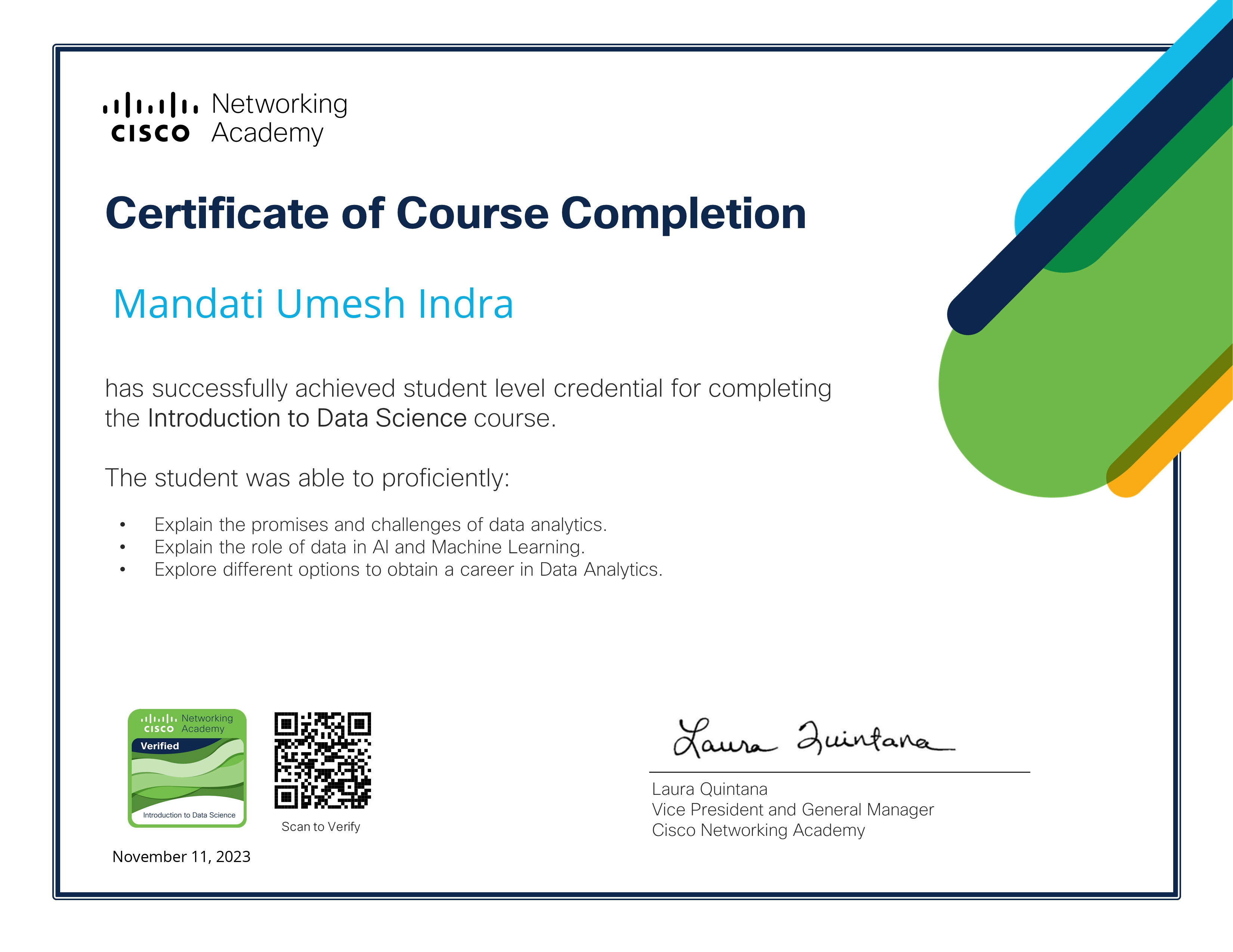 Cisco Certificate